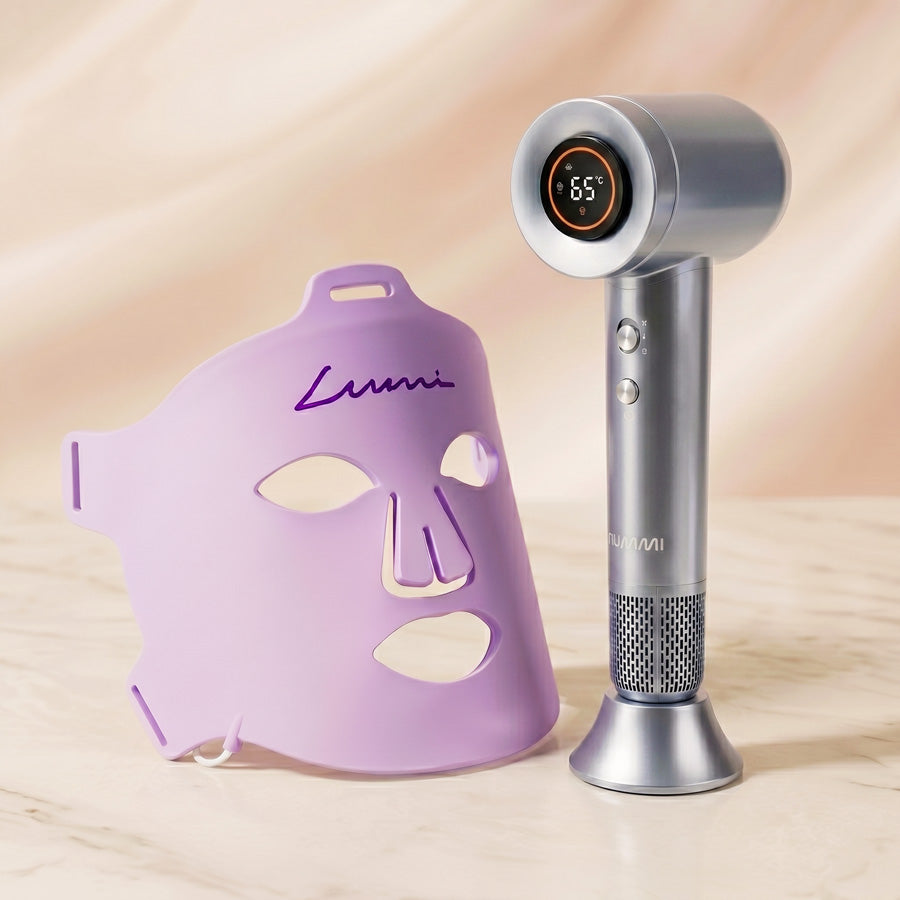 Masque de luminothérapie «Lumi» + Sèche-cheveux «Hummi»